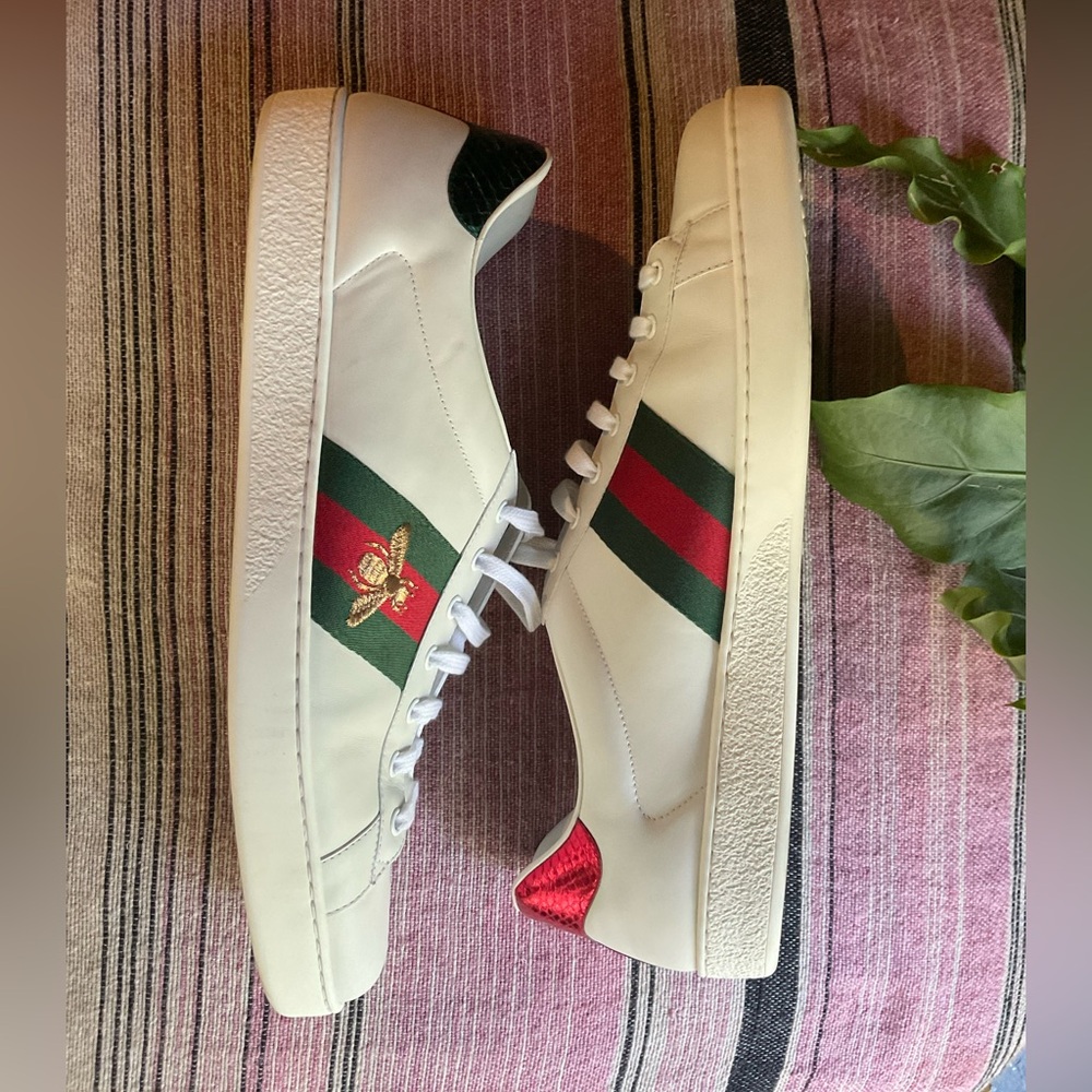 Gucci New Ace Embroidered Low-Top Sneakers Mens size 15 - Picture 2 of 12